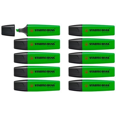 BOSS ORIGINAL - Evidenziatore - Confezione da 10 - Verde - Foto 1