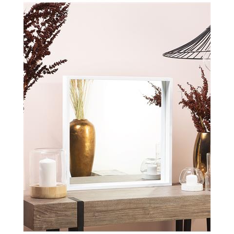 Specchio Da Parete Quadrato Bianco 50 X 50 Cm Brignoles - Foto 16