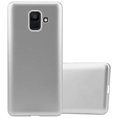 Custodia Compatibile Con Samsung Galaxy A6 2018 In Argento Metallico - Coperchio Protettivo In Silicone Tpu Flessibile - Foto 1