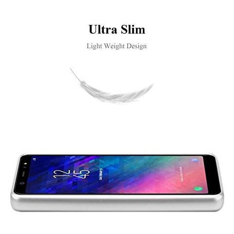 Custodia Compatibile Con Samsung Galaxy A6 2018 In Argento Metallico - Coperchio Protettivo In Silicone Tpu Flessibile - Foto 2