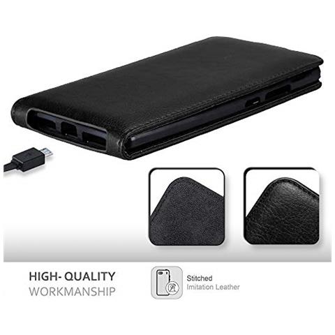 Custodia Compatibile Con Huawei Mate 8 In Nero Di Notte - Coperchio Protettivo In Design Flip Con Chiusura Magnetica - Foto 2