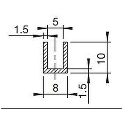 Protezione Bordi Eutras Holder Profilato Fp3004 La Barriera Di Protezione Guarnizione Gap Dimensioni 50 Millimetri Nero Nero 1806 - Foto 2
