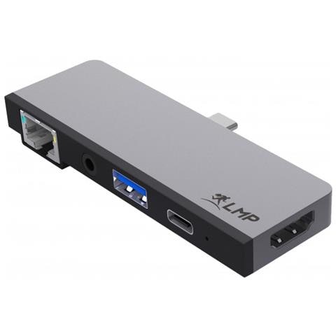 Usb-c Tablet Dock 4k 5 Port, For Ipad Pro, Hdmi 2.0, Usb 3.0, Usb-c (pd), Gigabit Ethernet, Audio 3.5mm, Space Gray - Foto 1