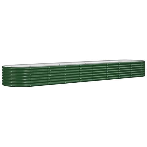 Letto Giardino Acciaio Verniciato a Polvere 368x80x36 cm Verde - Foto 1