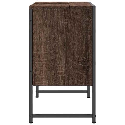 Mobile Lavabo Bagno Rovere Marrone 60x33x60cm Legno Multistrato - Foto 10