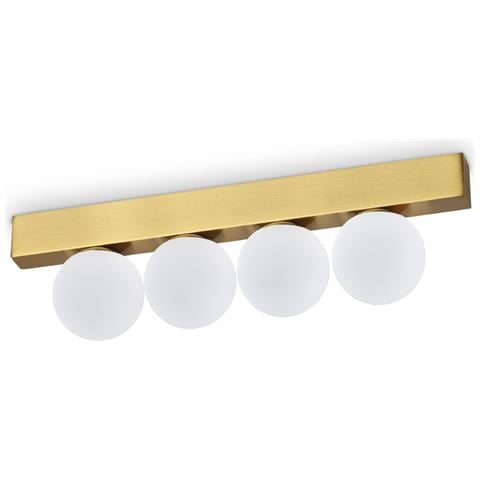 Plafoniera Contemporanea Ping Pong Metallo Ottone Led Integrato 12w 3000k Ip20 - Foto 1