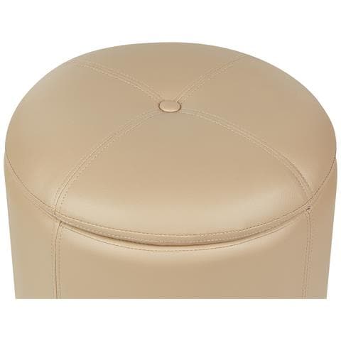 Pouf Contenitore Maryland Pelle Sintetica Beige - Foto 7