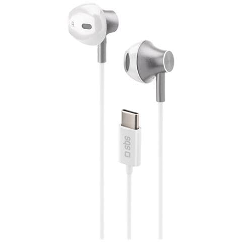 SBS TEEARTYCMETW cuffia e auricolare Cablato In-ear Musica e Chiamate USB tipo-C Bianco - Foto 1
