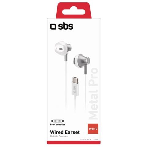 SBS TEEARTYCMETW cuffia e auricolare Cablato In-ear Musica e Chiamate USB tipo-C Bianco - Foto 2