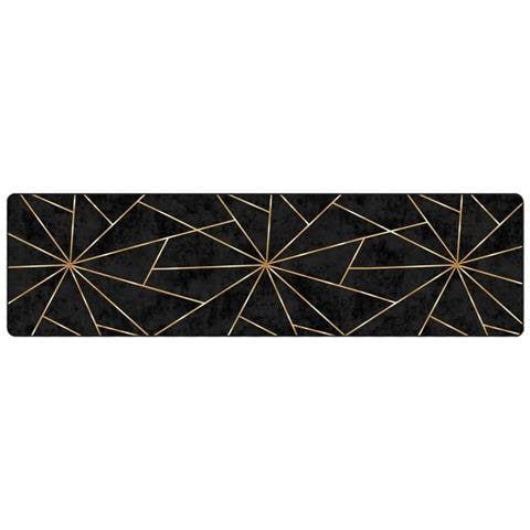 Tappeto Lavabile Nero E Oro 80x300 Cm Antiscivolo - Foto 2