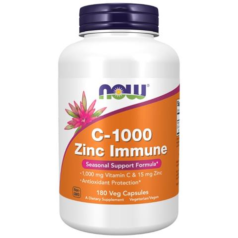 C-1000 Zinco Immunitario 180 Capsule Vegetali Now Foods - Foto 1