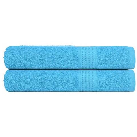 Asciugamani Sauna 2 Pz Turchesi 80x200 Cm 360 G /m 100% Cotone - Foto 1