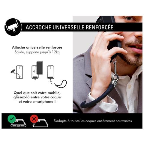 Tracolla Universale Per Smartphone Con Sistema Di Fissaggio, Blu Marine - Foto 2