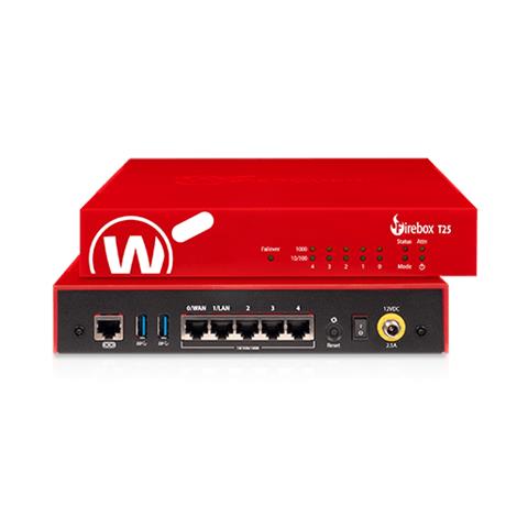 Firebox T25 WGT25031 Firewall (Hardware) 3140 Mbit /s 2 x USB 3.0 Tipo-A, 5 x LAN Colore Rosso - Foto 2