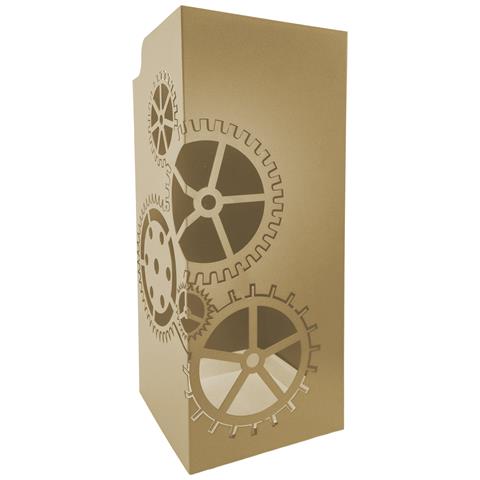 Portaombrelli In Metallo Da Arredo Soggetto Ingranaggi Cm 21x21x60 - Foto 1