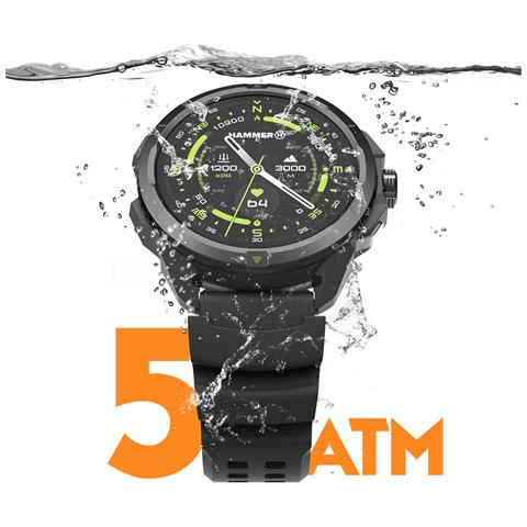 Smartwatch Sport Gps Impermeabile 5atm Autonomia 14 Giorni Watch 2, Nero - Foto 2