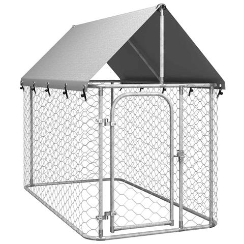 Gabbia Per Cani Da Esterno Con Tetto 200x100x150 Cm - Foto 1