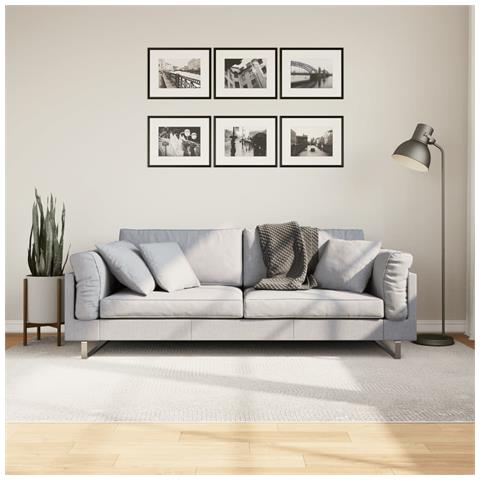 Lusso Casadino - Tappeto Iza A Pelo Corto Aspetto Scandinavo Crema 160x230 Cm - Foto 8