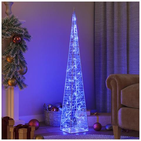 Lusso Casadino -  Cono Di Luce Led Decorativo Acrilico Blu 120 Cm - Foto 8