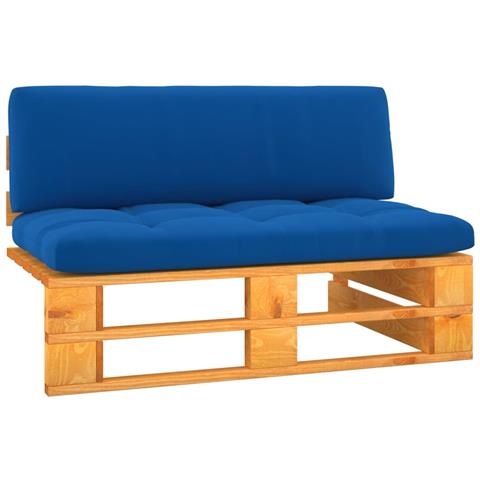 Divano Centrale Da Giardino Pallet Legno Pino Impregnato Ambra - Foto 2