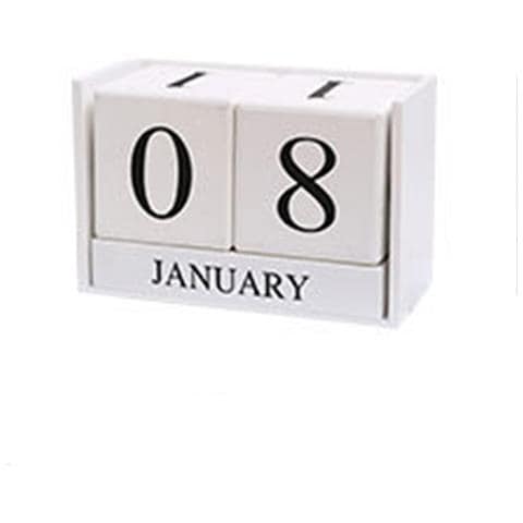 Calendario Perpetuo Da Tavolo In Legno White - Foto 1