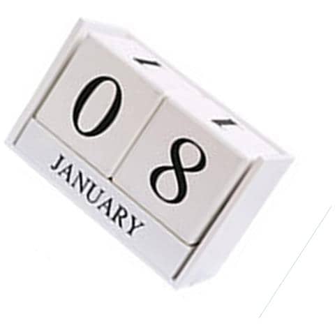 Calendario Perpetuo Da Tavolo In Legno White - Foto 3