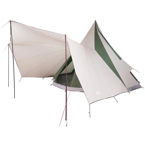 Tenda tipica per famiglie Verde 12 persone impermeabile - Foto 1