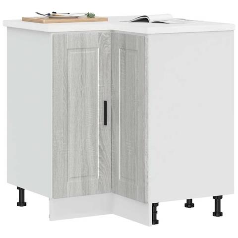 Base ad Angolo Cucina Porto Grigio Sonoma in Legno Multistrato - Foto 2