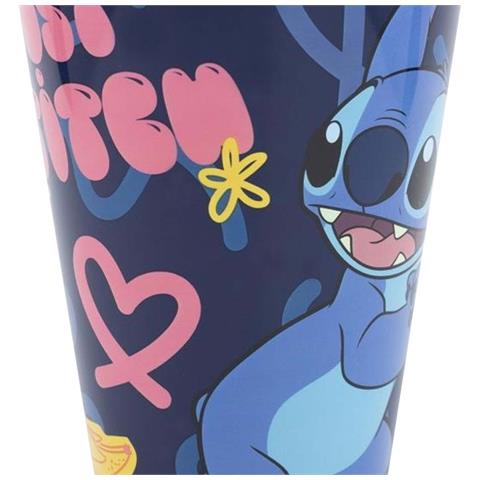 Bicchiere 430 Ml Per Bambini Stitch Collezione Palms, Blu - Foto 2