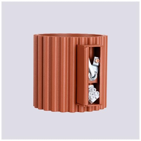 Lampada Da Parete Aura Rosso Ocra G9 Sl. 1801 - Minimalist Lampada Da Parete Ocra Rossa 10x10x12 Cm - Foto 8