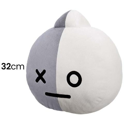 Peluche Modello Viso Di Van 32cm Ultra-morbido In Poliestere, Bianco / Grigio - Foto 2
