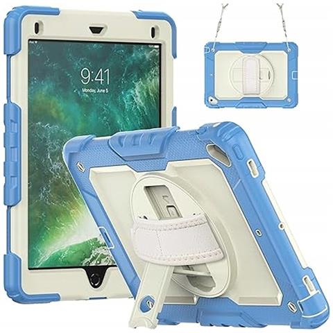 Custodia Per Ipad 6/5/air 2 9.7” Con Supporto E Tracolla Blu - Foto 1