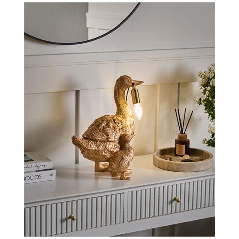 Lampada Da Tavolo Anatra Daffy Oro - Foto 1