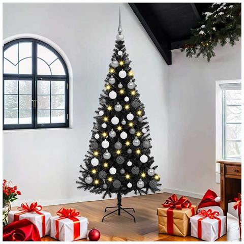 Alberi di Natale artificiali Nero 180 cm PVC - Foto 2