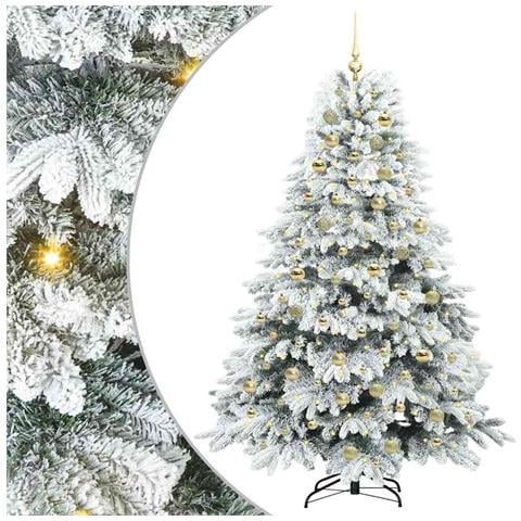 Albero di Natale artificiale con 300 LED Bianco 180 cm PE e PVC - Foto 1