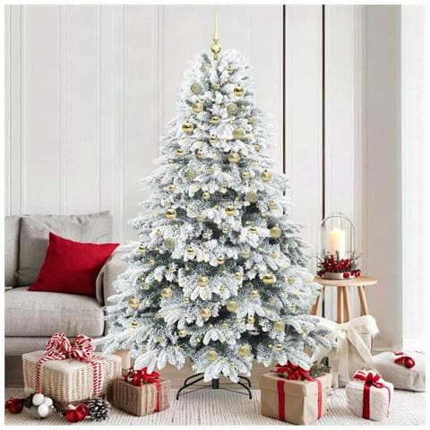 Albero di Natale artificiale con 300 LED Bianco 180 cm PE e PVC - Foto 2