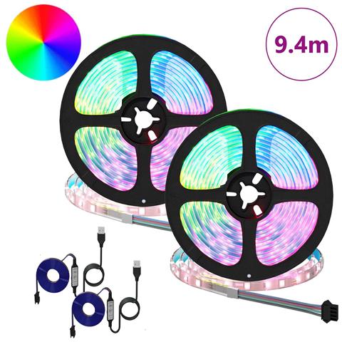 Striscia LED 2 pcs Nero e trasparente 4700 mm Rame e plastica - Foto 2