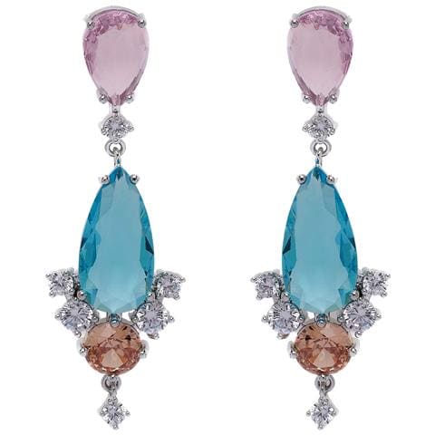 Orecchini a Goccia Geometrici Multicolori - Foto 5