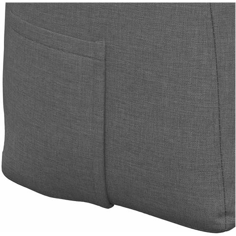 Cuscino per Schiena Grigio scuro 120 x 24 x 50 cm Tessuto - Foto 9