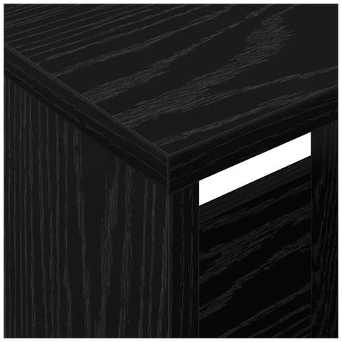 Scaffale per riviste Rovere Nero 102 x 30 x 45 cm - Foto 9