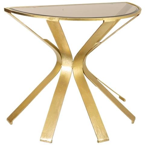 Mobile Da Ingresso Metallo Oro E Vetro 94x52x78h - Foto 1