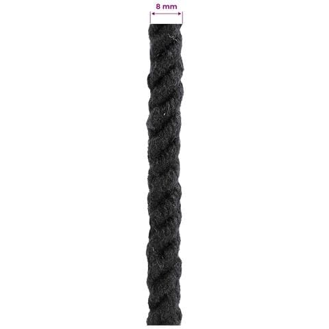 Corda Nero 0,8 x 0,8 x 10000 cm Cotone - Foto 5