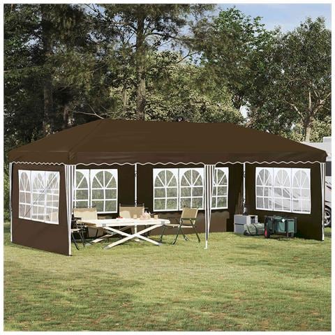Tenda per feste a pop-up 575 x 289 x 245 cm Tortora - Foto 2