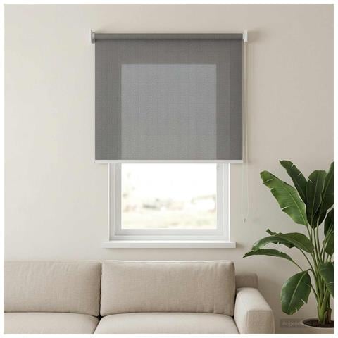 Tenda a Rullo Esterno Blocco UV 90% Grigio Chiaro 80 x 140 cm - Foto 2