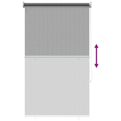 Tenda a Rullo Esterno Blocco UV 90% Grigio Chiaro 80 x 140 cm - Foto 9