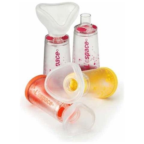 Camera Distanziatrice per Erogatori Spray Predosati L'Espace 220ML per Adulti Spazio Morto 88ML con Maschera Valvola Inspirazione 2 Valvole Espirazione Codice Colore Magenta - Foto 1