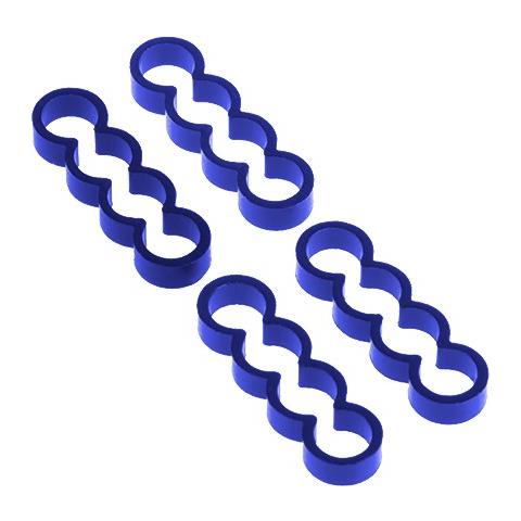 Eiskamm Alu X4 piatto - 4mm blu - 4 pz - Foto 1