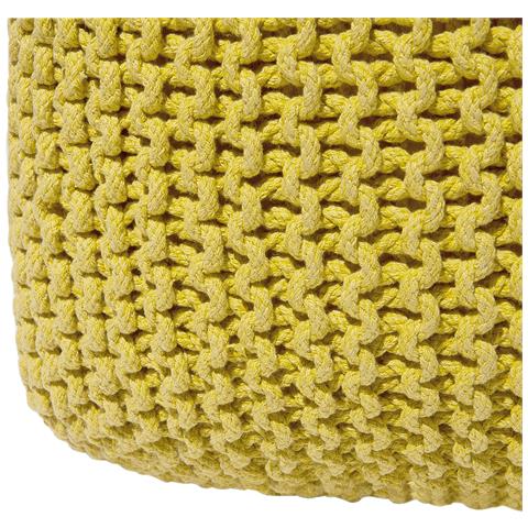 Pouf Poggiapiedi In Tessuto Giallo 50 X 50 X 31 Cm Conrad - Foto 29