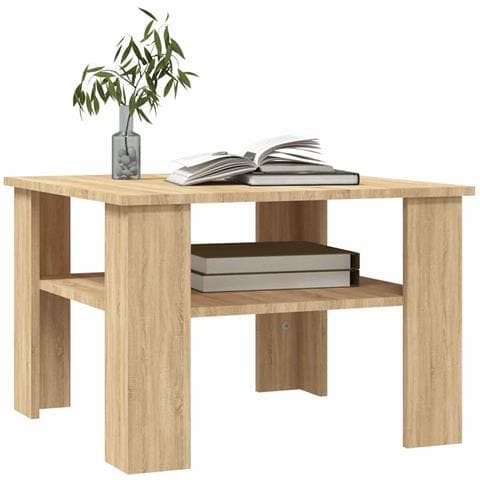 Tavolino da Salotto Rovere Sonoma 60x60x42 cm Legno Multistrato - Foto 4