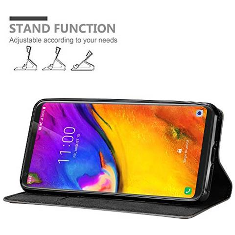Custodia Compatibile Con Lg V35 In Bruno Caffè - Coperchio Protettiva Con Chiusura Magnetica, Funzione Stand E Tasca Per Le Carte - Foto 2